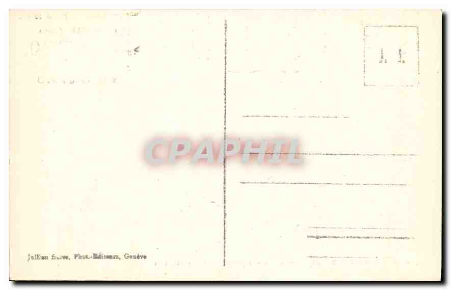 Aiguilles de Charmoz prises du Glacier du Géant — Chamonix — J.J. 6220 — Verso