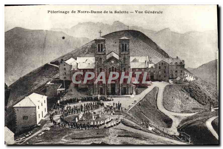 Pèlerinage de Notre-Dame de la Salette — Vue Générale — Éditeur : G. Baudouin, Lyon