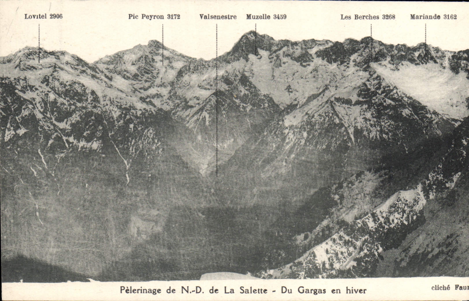 Pèlerinage de N.-D. de La Salette - Du Gargas en hiver — cliché Fauré