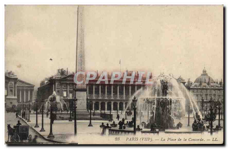 CPA Paris VIII la place de la Concorde 