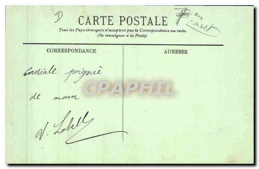 CPA Paris le Ministere de la Guerre et le Boulevard St Germain  — Rückseite