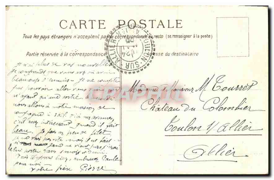 CPA Fantaisie — Rückseite