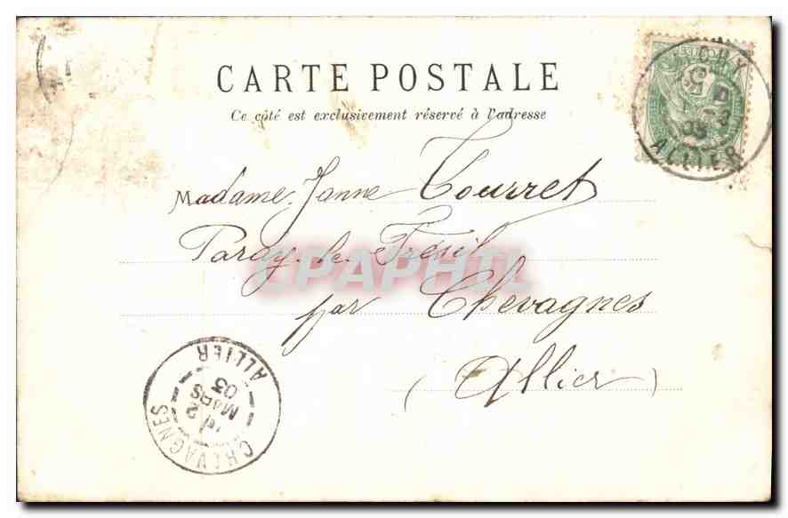 Environs de Grenoble — Village de Pomaray, Route des Charmettes — Papeterie des Alpes Eng. Robert, Grenoble — Verso