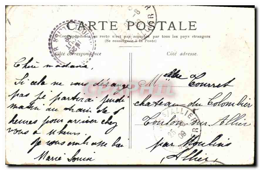 CPA Paris Avenue du Bois de Boulogne  — Rückseite
