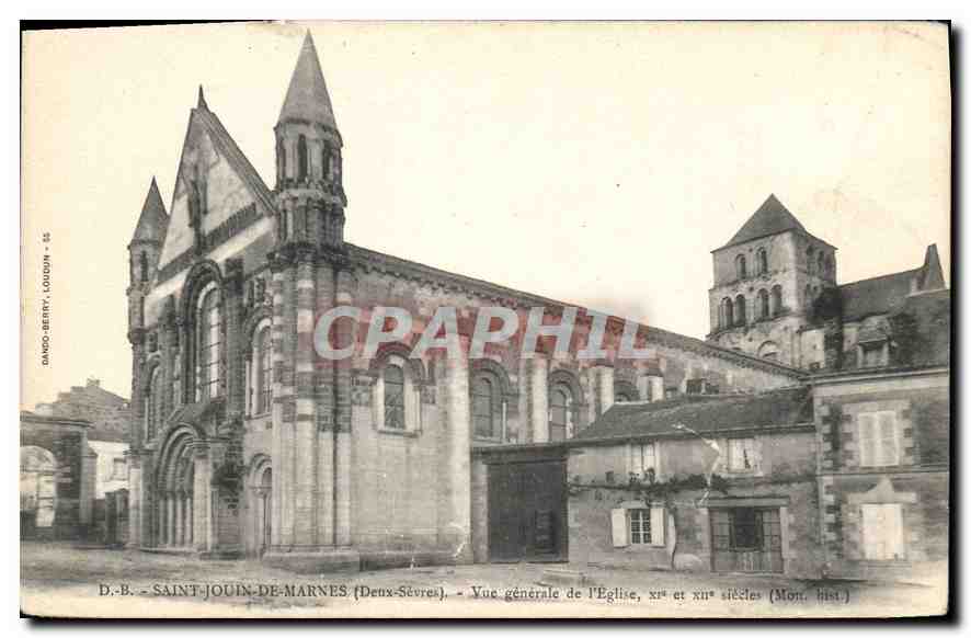 CPA Saint Jouin de Marnes Deux Sevres vue generale de l'eglise XI et XII siecle Mont Hist 