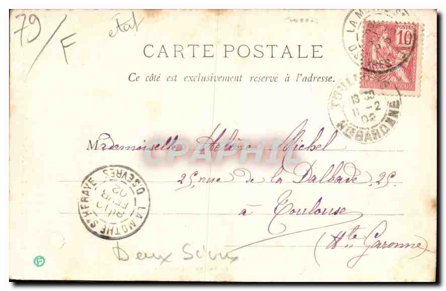 CPA Menigoute Deux Sevres la Chapelle Facade Ouest et Sud  — Rückseite