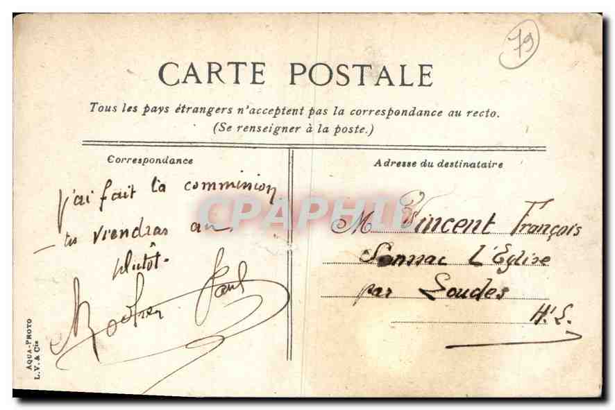 CPA Vue des Deux Sevres Menigoute — Rückseite