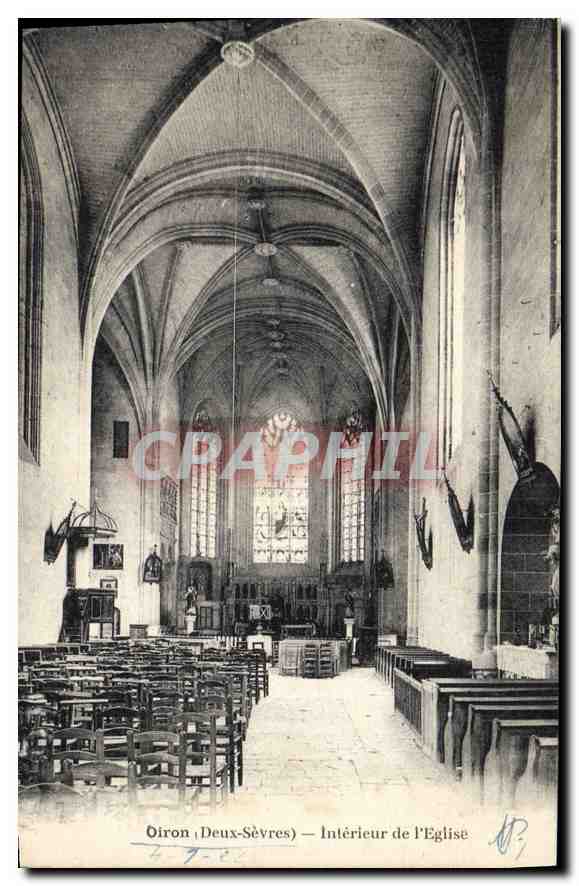 CPA Oiron deux Sevres interieur de l'eglise 