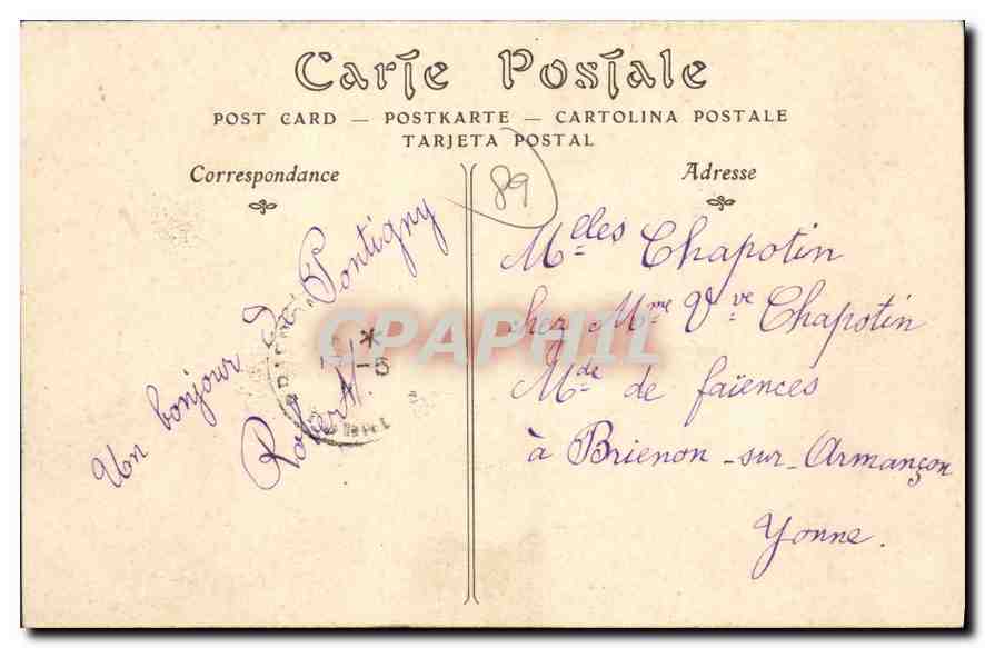 CPA Pontigny Yonne L'Abbaye la Nef et le Choeur  — Back