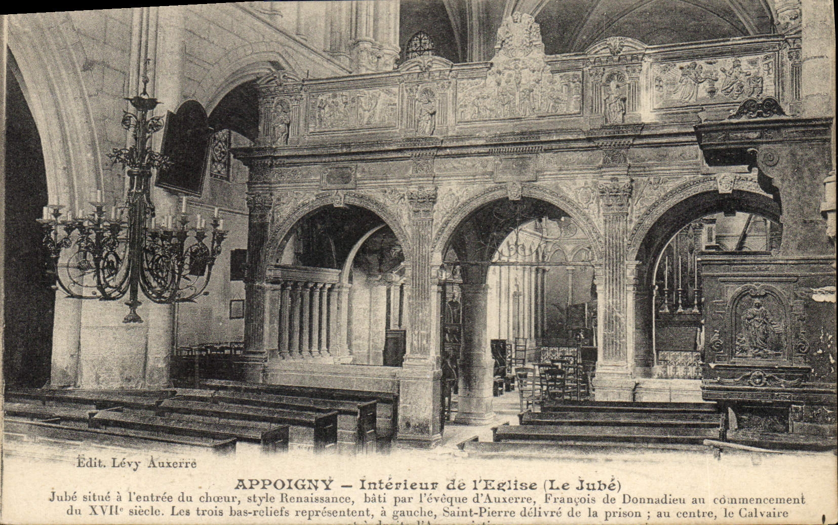 CPA Appoigny interieur de l'eglise le Jube 