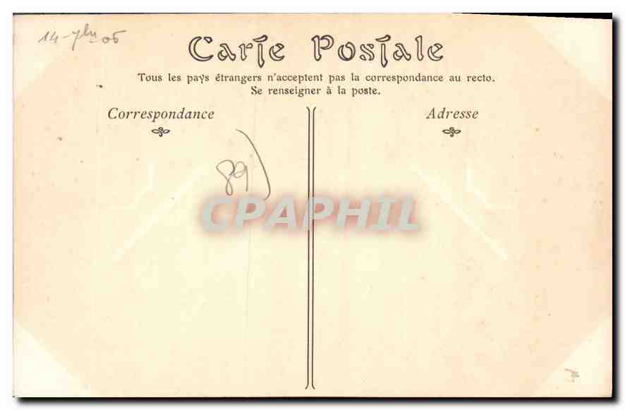 CPA Environs d'Avallon le Crot de la Foudre  — Rückseite