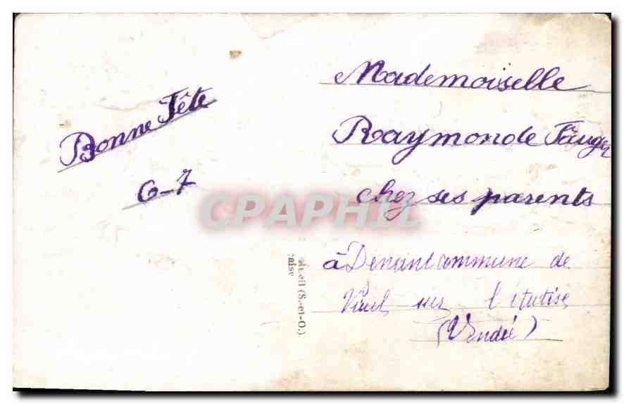 CPA En ce 1er avril pour me faire plaisir hors de Votre Amitie que pourriez vous m'offrir  — Verso
