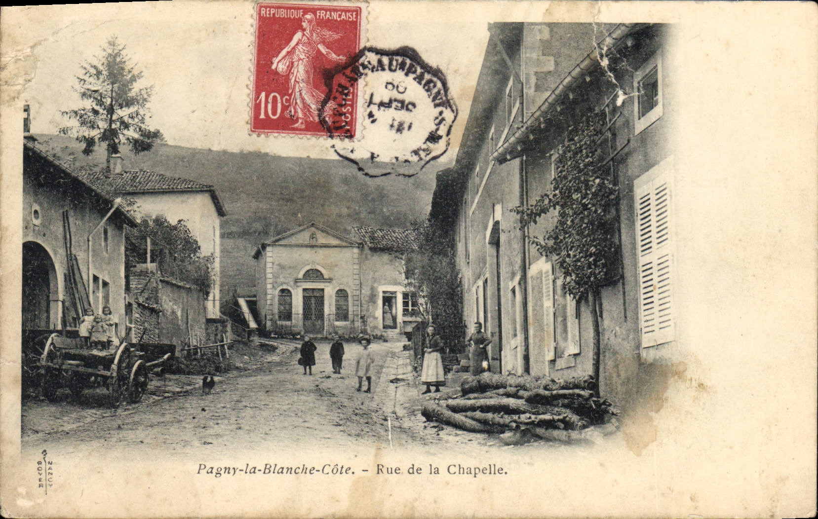 CPA Pagny la Blanche Cote rue de la Chapelle 