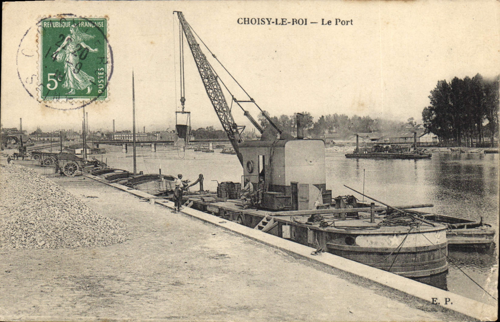 CPA Choisy le Roi le Port Bateau