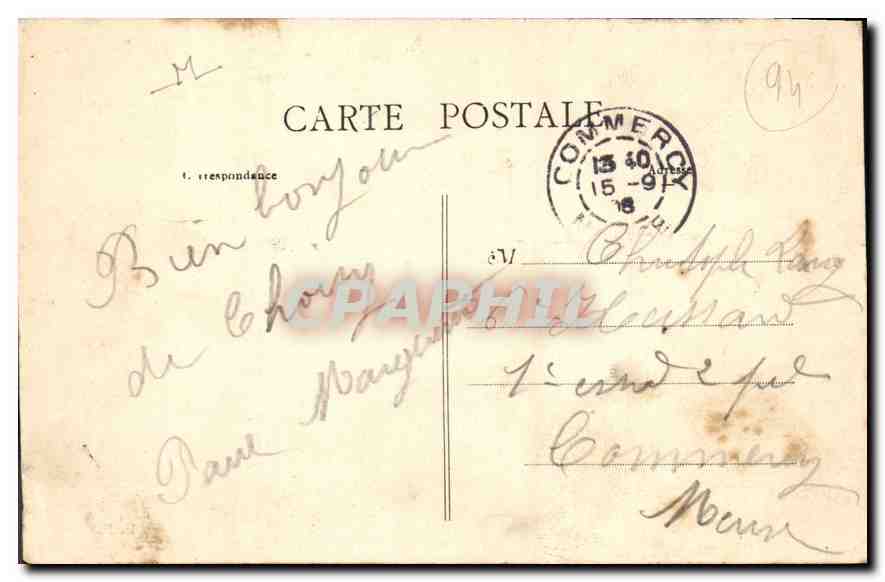 CPA Choisy le Roi le Port Bateau — Back