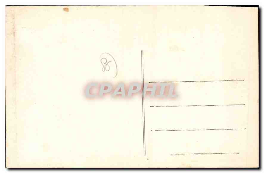 CPA Chauvigny Vienne Eglise Saint Pierre d'apres un dessin de Mme Tranchant  — Rückseite