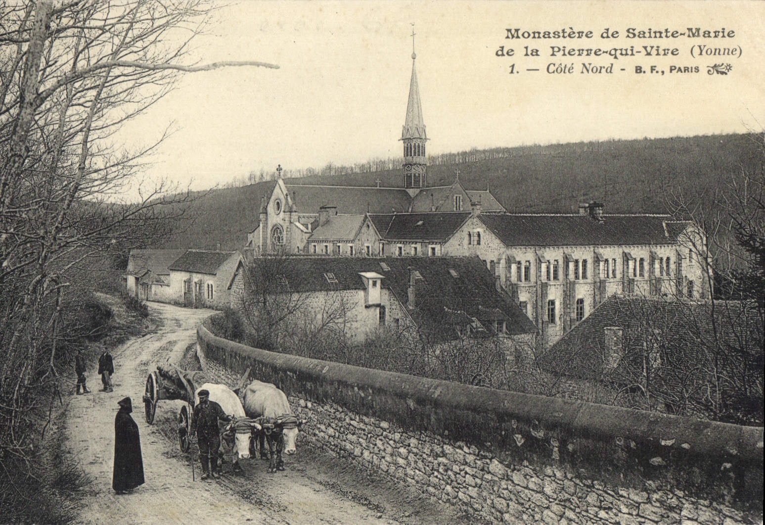 Monastère de Sainte-Marie de la Pierre-qui-Vire (Yonne) — Côté Nord — B.F., PARIS