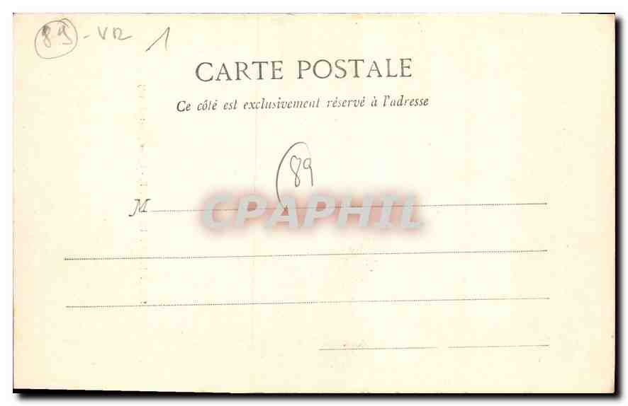 CPA Saint Julien du Sault Eglise Portail Sud  — Back