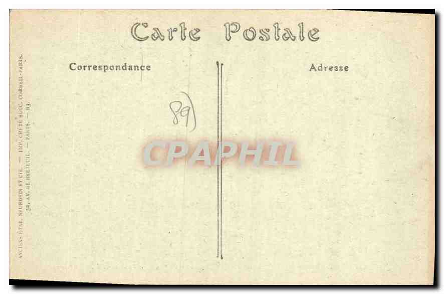 Chastellux (Yonne) — Le Château et l'Étang des Cygnes — NDHOT — Verso