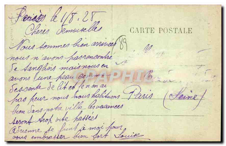 Chastellux — Le Château et le Viaduc — La Belle France, éditeur Hélio-Vadgirand, n°7 — Verso