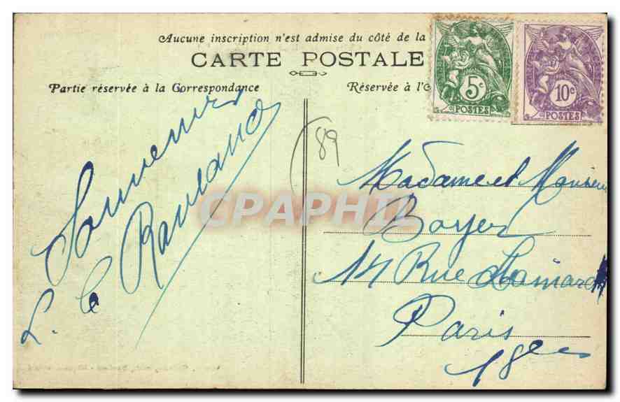 Château de Chastellux (N.-E.) — Hélio-Vadgikard — Reprod. Interd. — Verso
