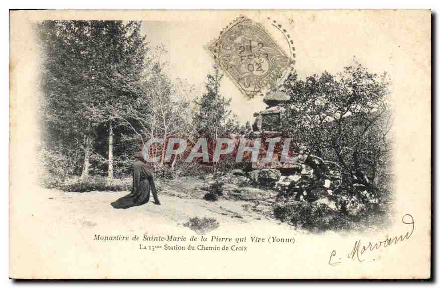 CPA Monastere de Sainte Marie de la Pierre qui Vire Yonne La 13me Station du Chemin de Croix 