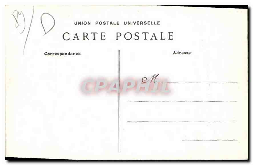 CPA Chatel Censoir Interieur de l'Eglise Cette Eglise sous le Vocable de Saint Potentien  — Rückseite