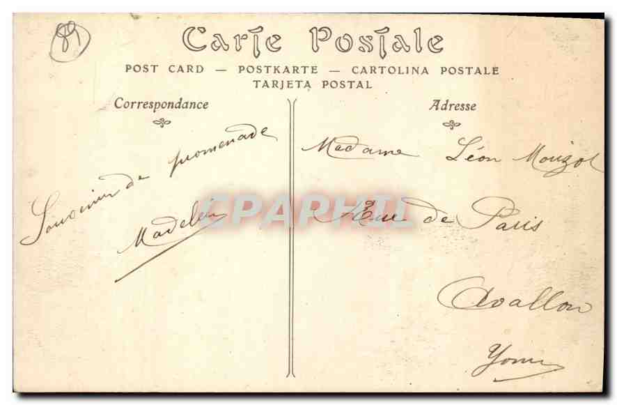 CPA Vallee de la Cure Pierre Perthuis les Ponts  — Rückseite