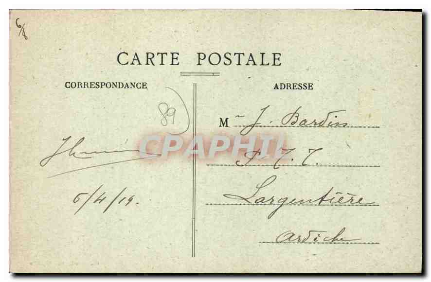 CPA A Travers le Morvan Pierre Perthuis la Roche Percee  — Rückseite