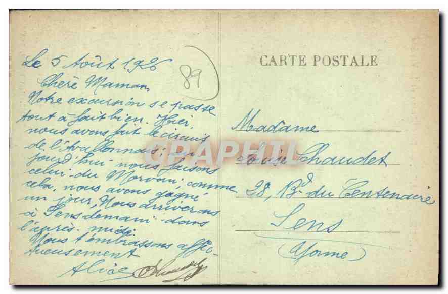 CPA Chastellux le chateau et le Viaduc  — Back