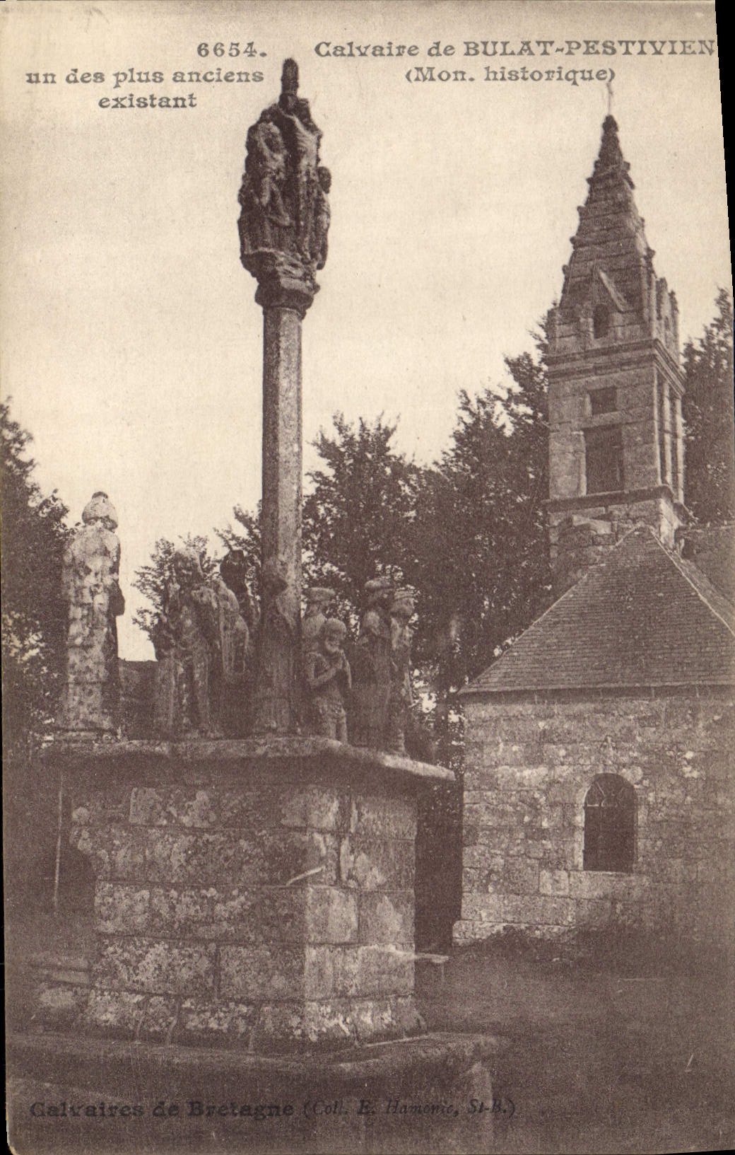 CPA Calvaire de Bulat Pestivien Mon Historique un des plus anciens existant 