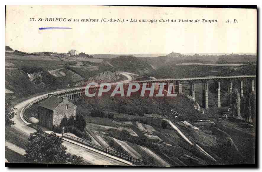 St-BRIEUC et ses environs (C.-du-N.) — Les ouvrages d'art du Viaduc de Toupin — A. B.