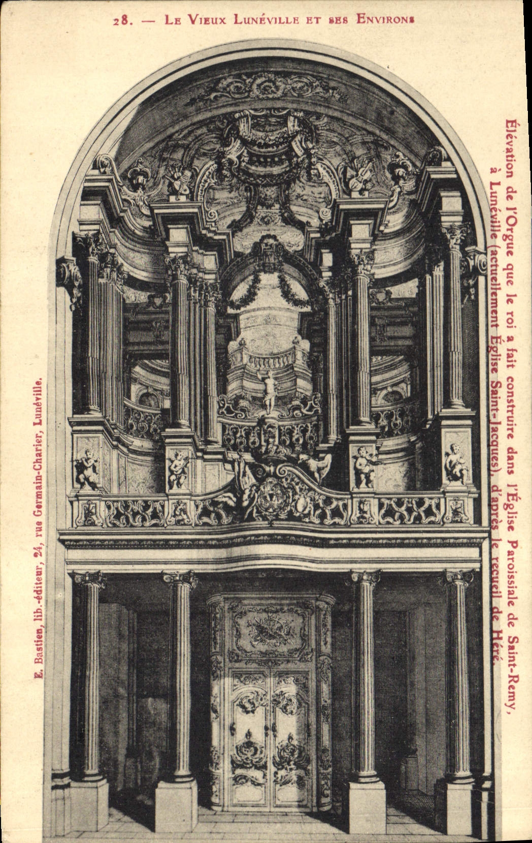 CPA Le Vieux Luneville et ses Environs Elevation de l'Orgue que le roi a fait construire dans l'egli