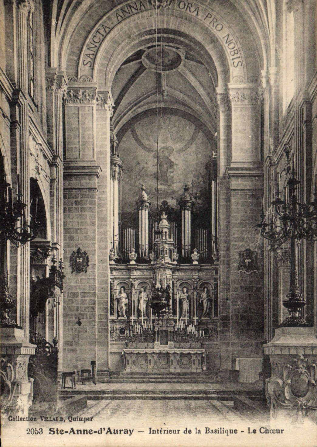 CPA Ste Anne d'Auray interieur de la Basilique le Choeur Orgue