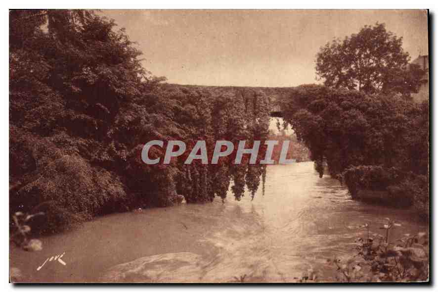 CPA Betharram B P le Curieux Pont sur le Gave de Pau monument classe Route de Pau a Lourdes 