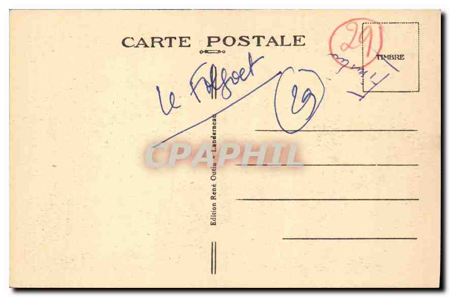 CPA Le Folgoet interieur de l'eglise  — Rückseite