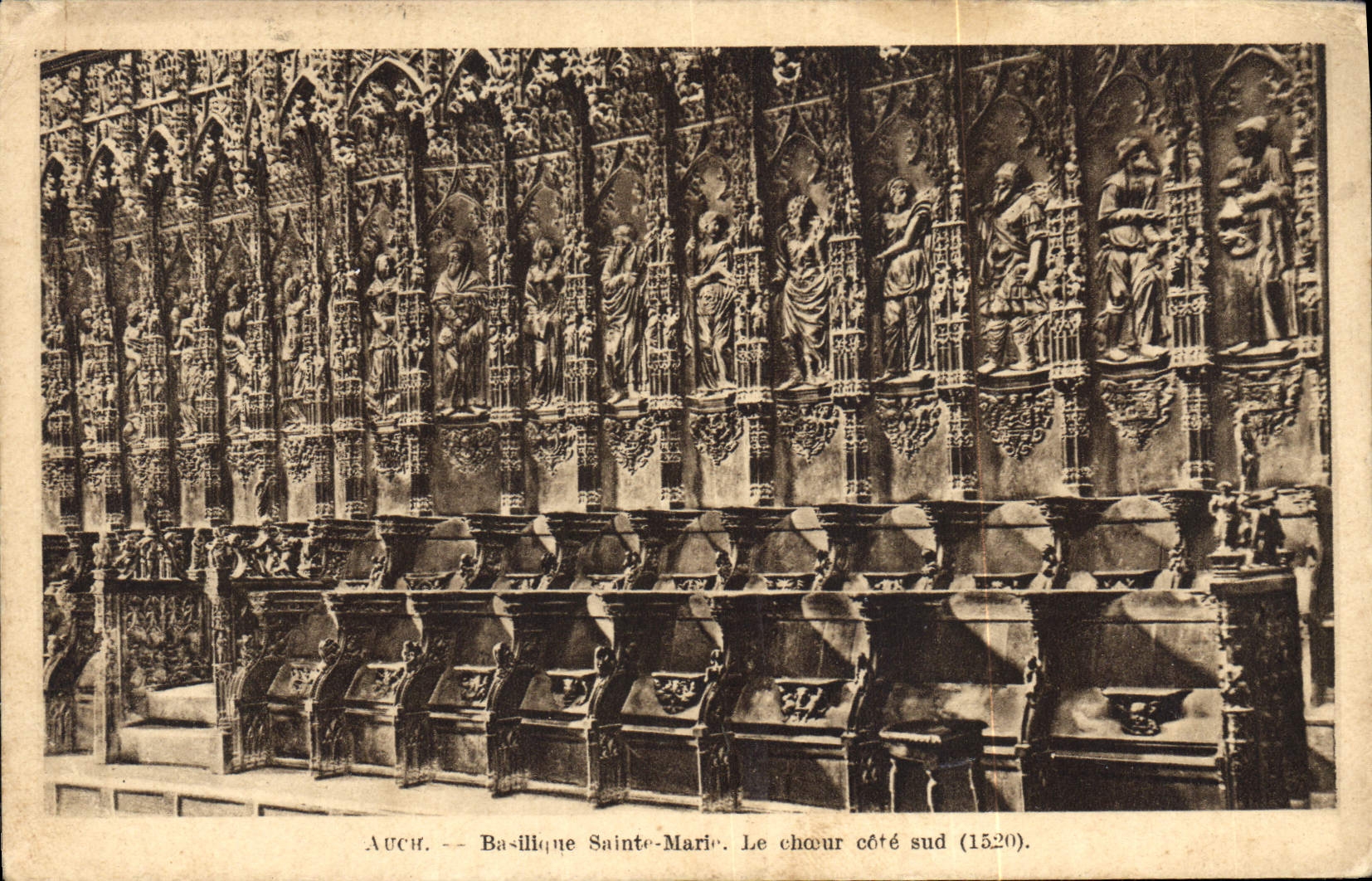 Auch — Basilique Sainte-Marie. Le chœur côté sud (1520).