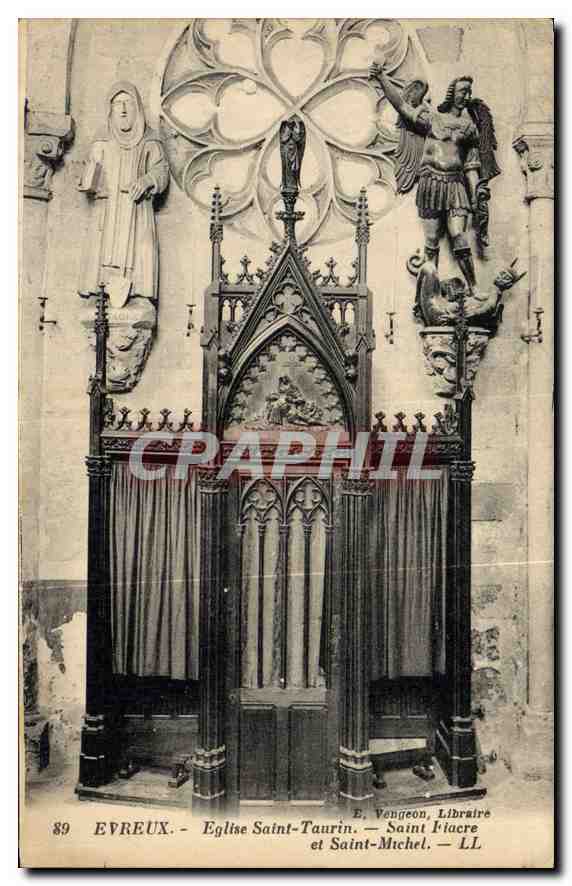CPA Evreux Eglise Saint Taurin Saint Fiacre et Saint Michel 