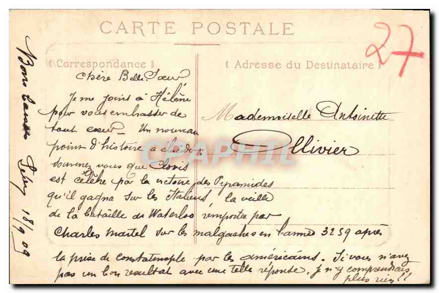 CPA Beaumont le Raper Ancienne Porte de l'Abbaye  — Back