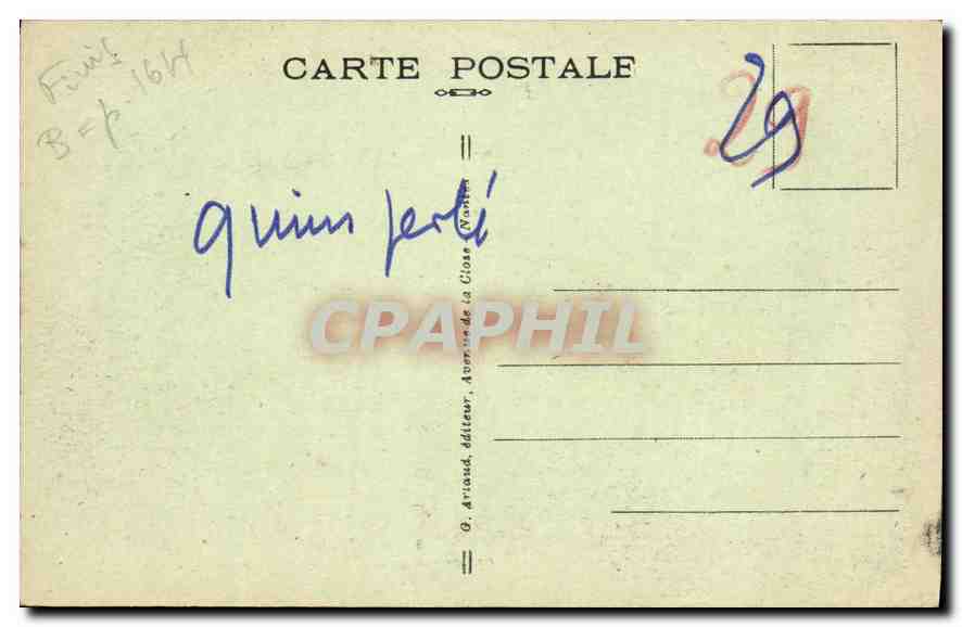 CPA Quimperle l'eglise St Michel le chemin de Croix lambre Style gothique XIV siecle  — Rückseite