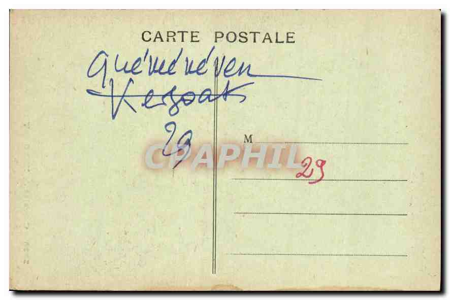 CPA Calvaire de Kergoat pres Chateaulin  — Rückseite
