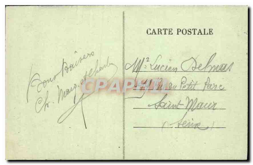 CPA Etretat Manneporte Aiguille et Porte d'Aval  — Rückseite
