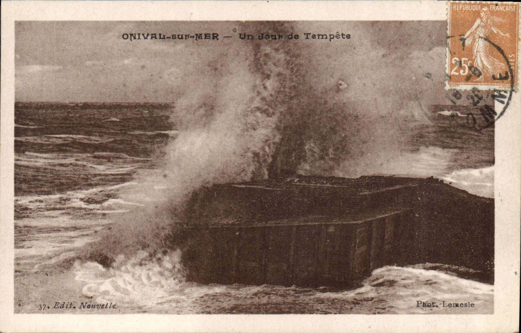 CPA Onival sur Mer un jour de Tempete 