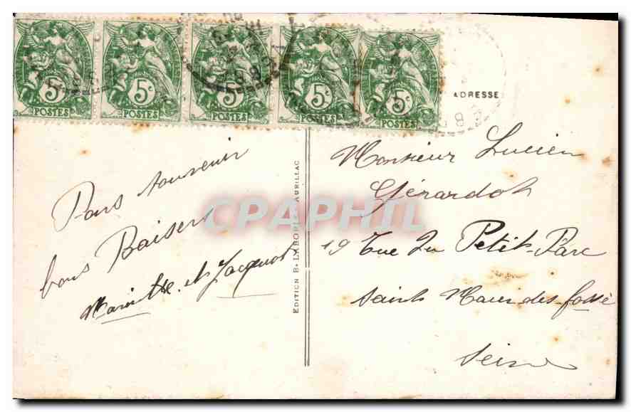 CPA Le Cantal Pittoresque le Puy Chavaroche  — Rückseite