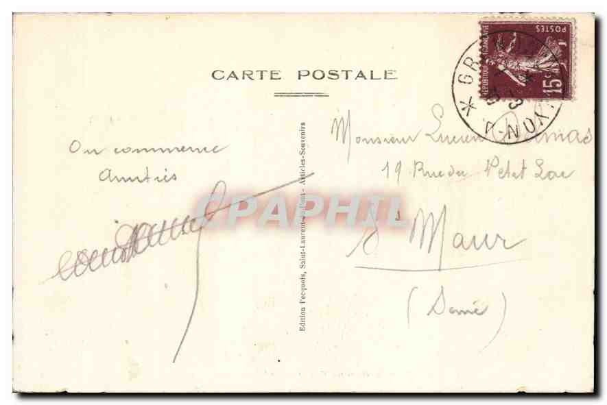 Couvent de la Grande Chartreuse — La Chapelle des Matines — Édition Lecopur, Saint-Laurent-d'Autile-Savonnières — Rückseite
