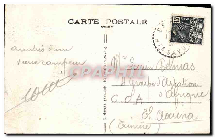 Chamonix — L'Arve et le Mont-Blanc — L. Morand, phot.édit. (Haute-Savoie) n°1002 — Verso