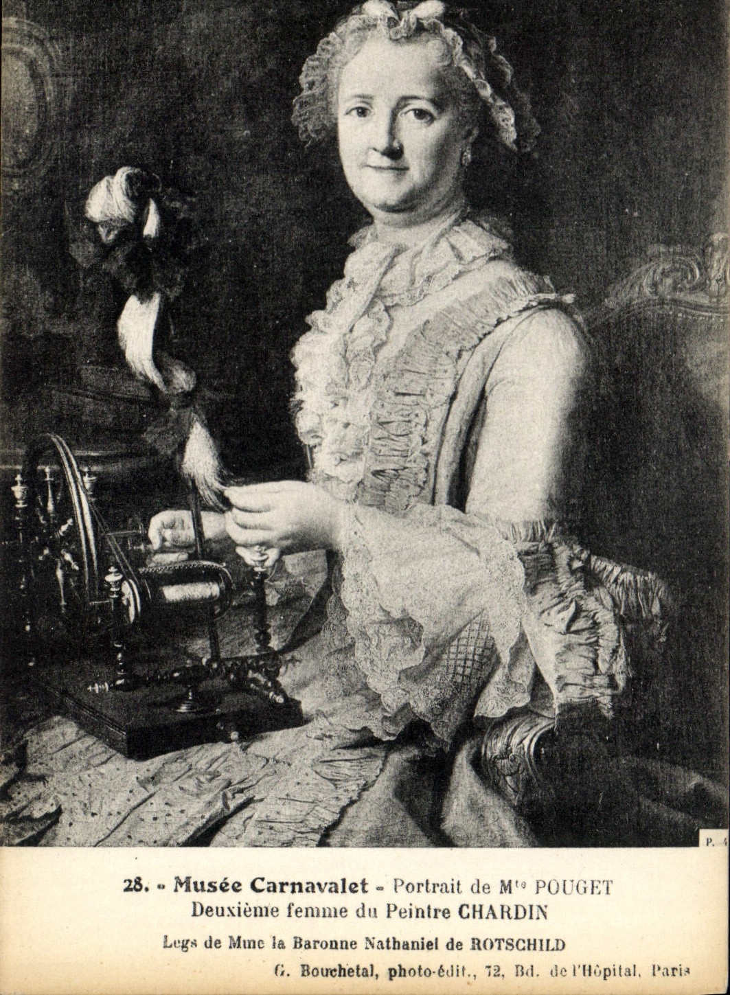 CPA Musee Carnavalet Portail de M Pouget deuxieme femme du Peintre Chardin 