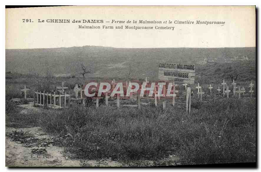 Le CHEMIN des DAMES — Perme de la Malmaison et le Cimetière Montparnasse — E. C. Paris