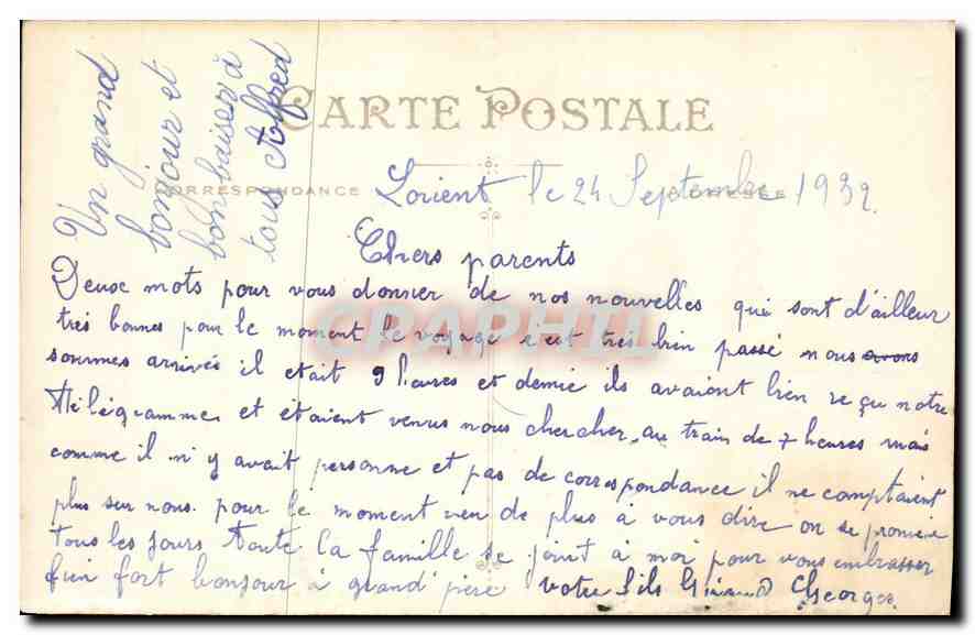 Environs de LORIENT — Le Pont du Bonhomme sur le Blavet — Artaud et Nozais, Nantes — Rückseite