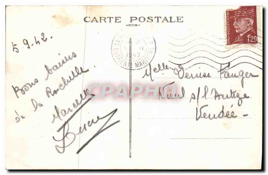 CPA La Rochelle Avenue du Mail  — Rückseite
